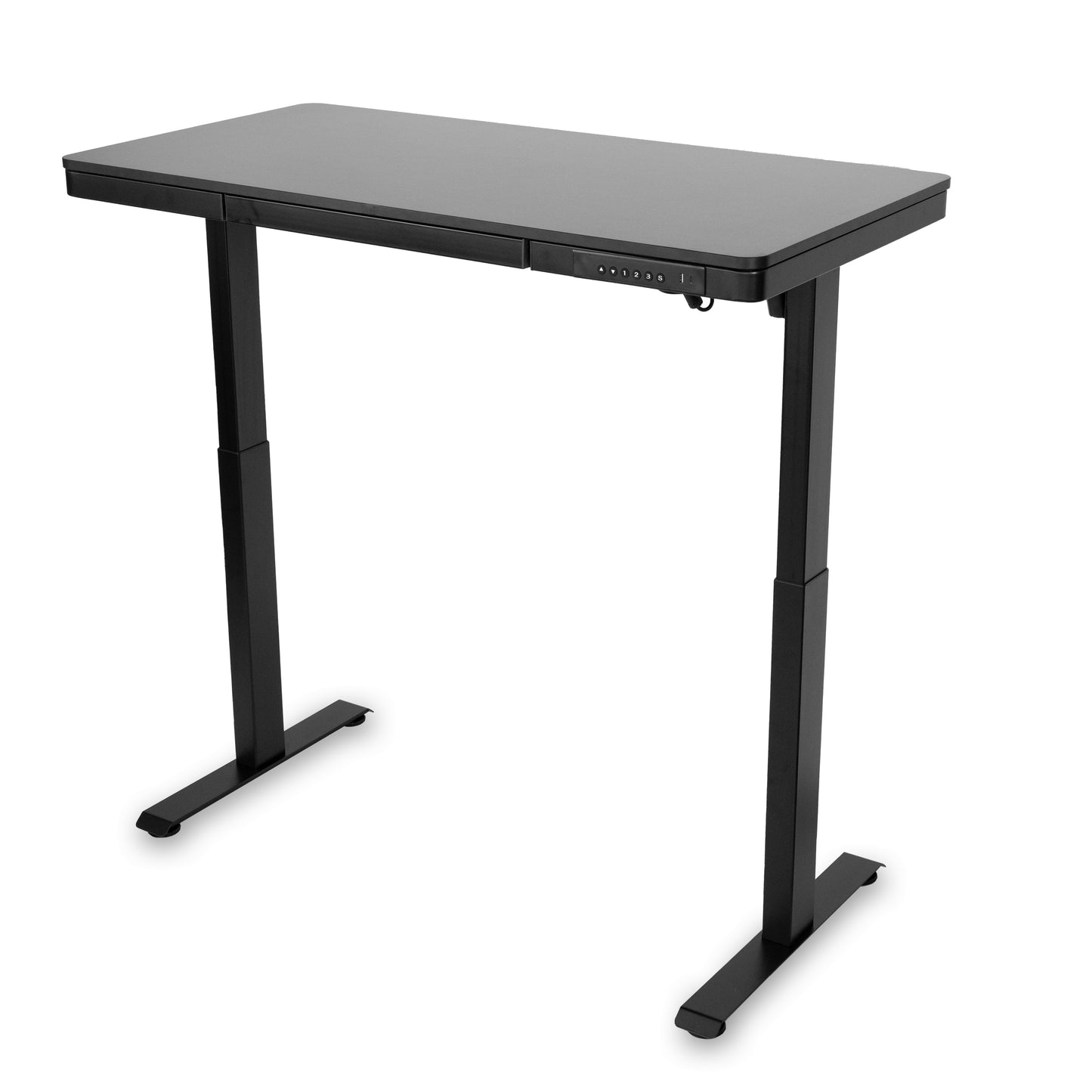 Birou reglabil electric Vitaholm Executive Black Wood