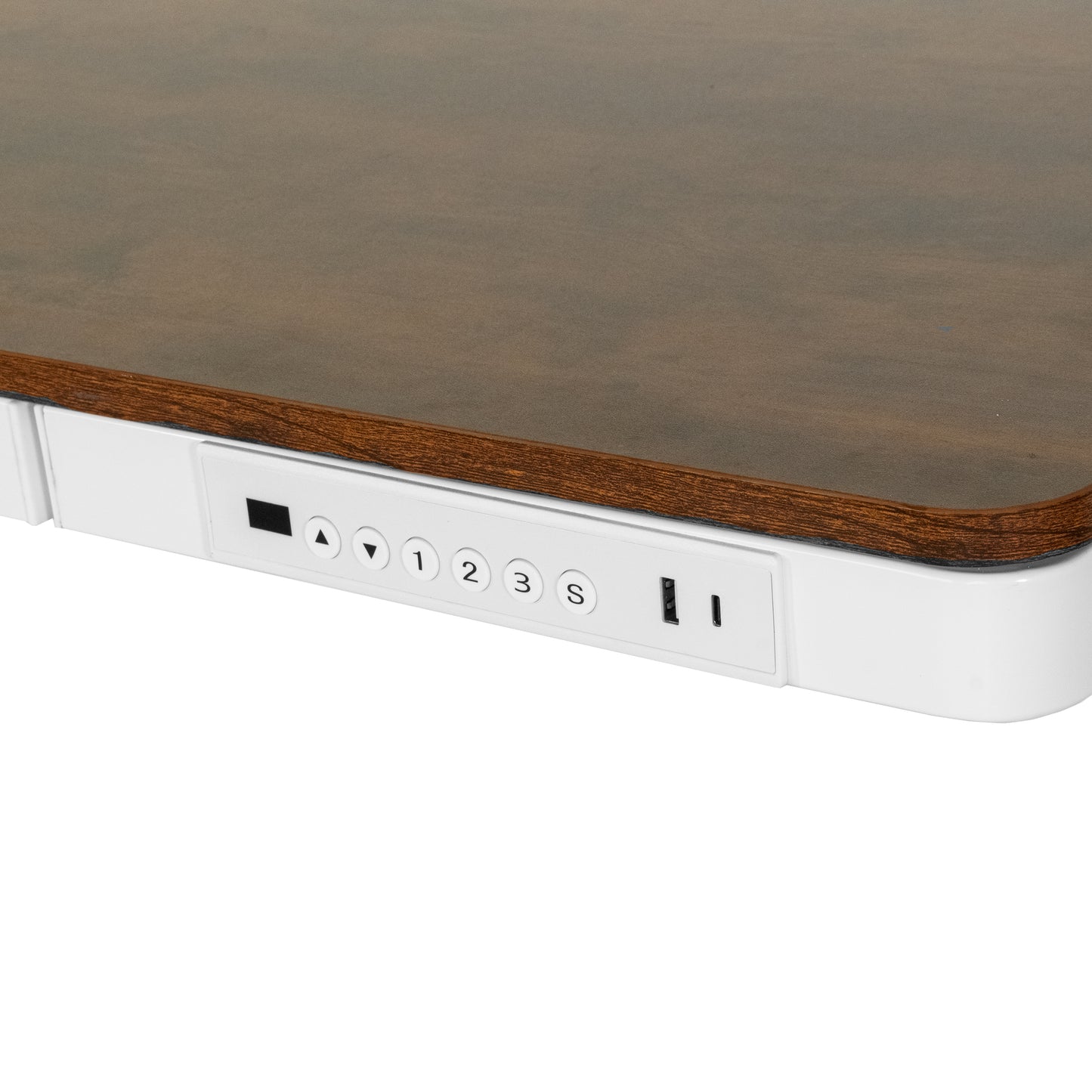 Birou reglabil electric Vitaholm Executive White wood