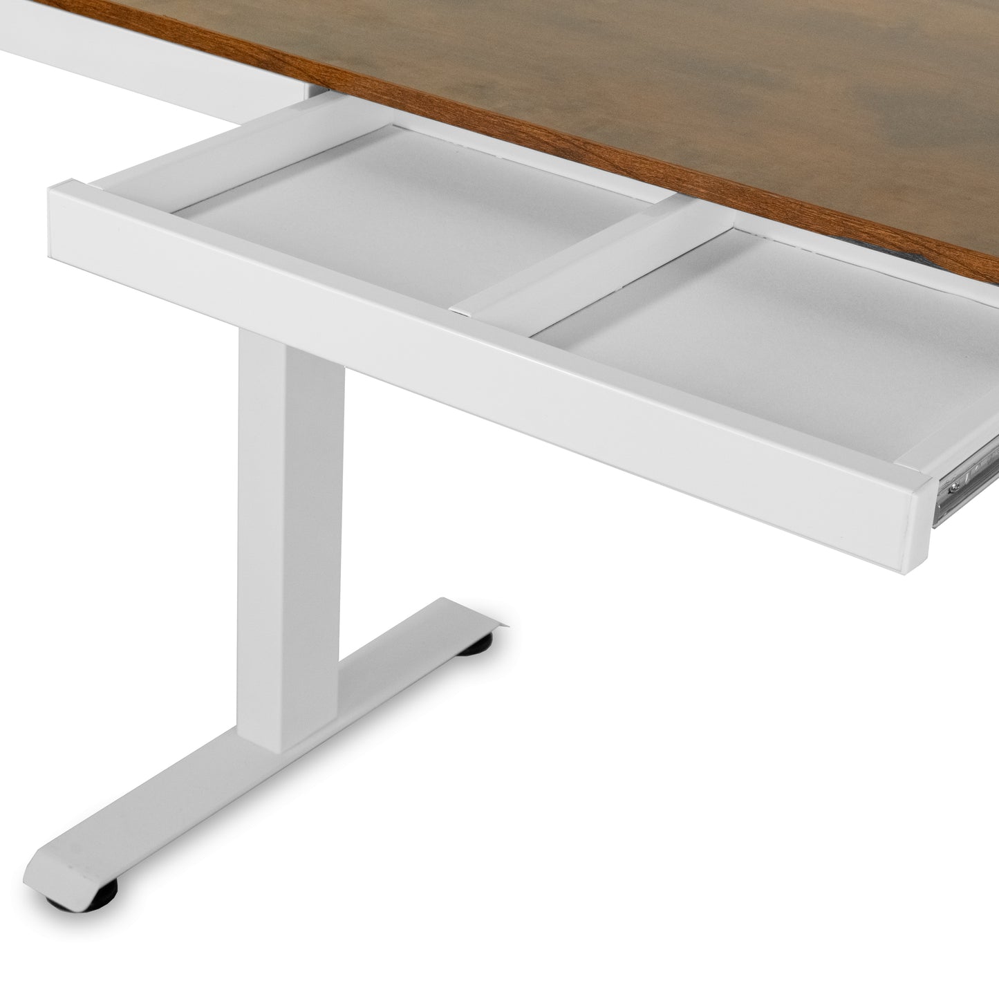 Birou reglabil electric Vitaholm Executive White wood