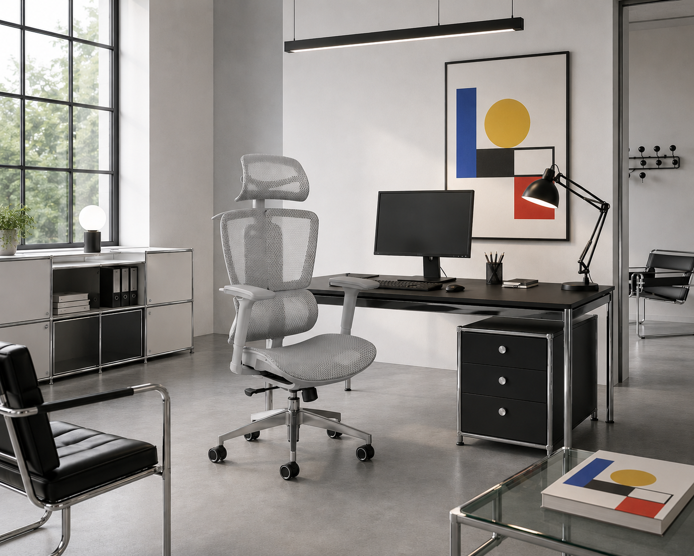 Scaun de birou ergonomic Vitaholm Master White