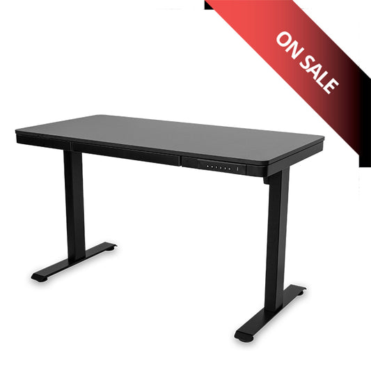 Birou reglabil electric Vitaholm Executive Black Wood