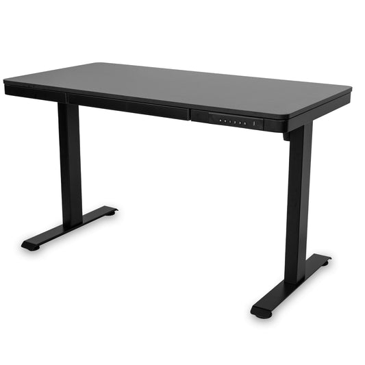 Birou reglabil electric Vitaholm Executive Black Wood