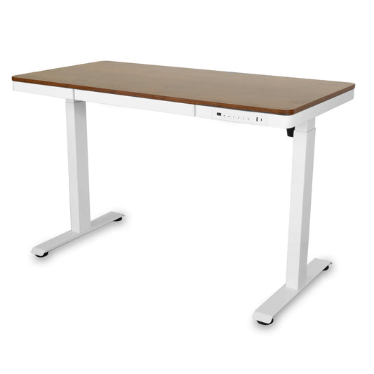 Birou reglabil electric Vitaholm Executive White wood