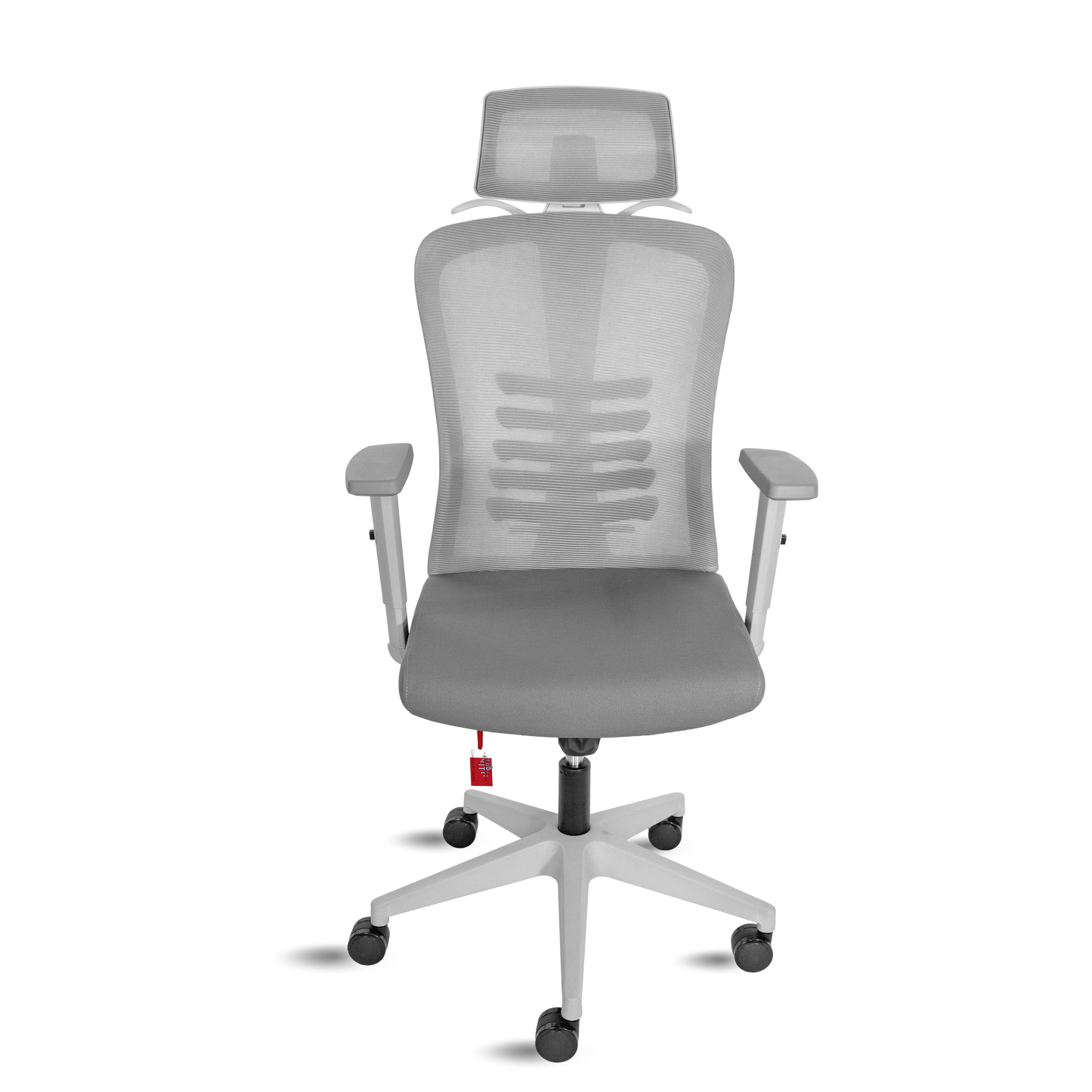 Scaun de birou ergonomic Vitaholm Space V2 alb – vedere din față