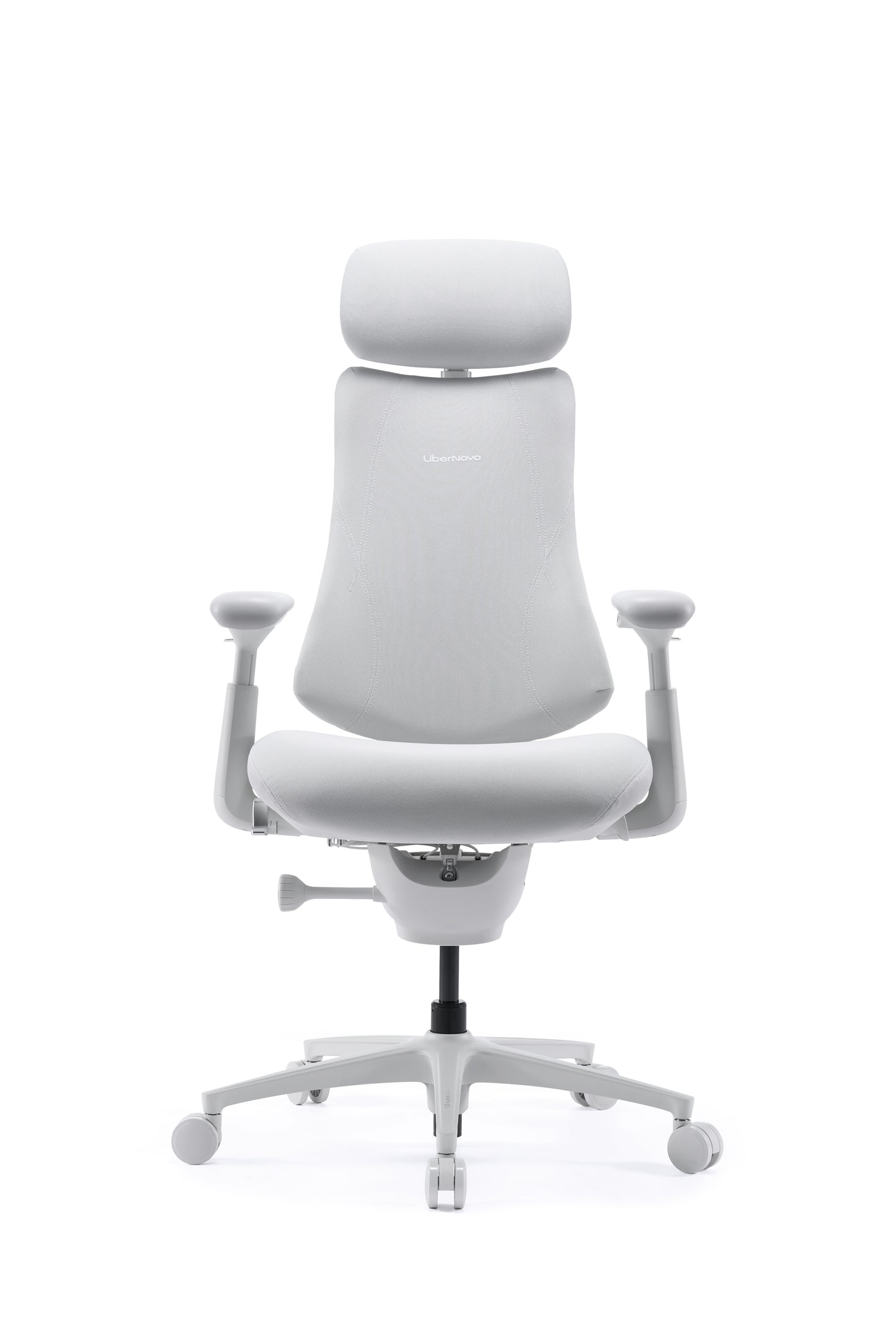 Scaun de birou ergonomic LiberNovo Omni PRO Dynamic alb – vedere din față