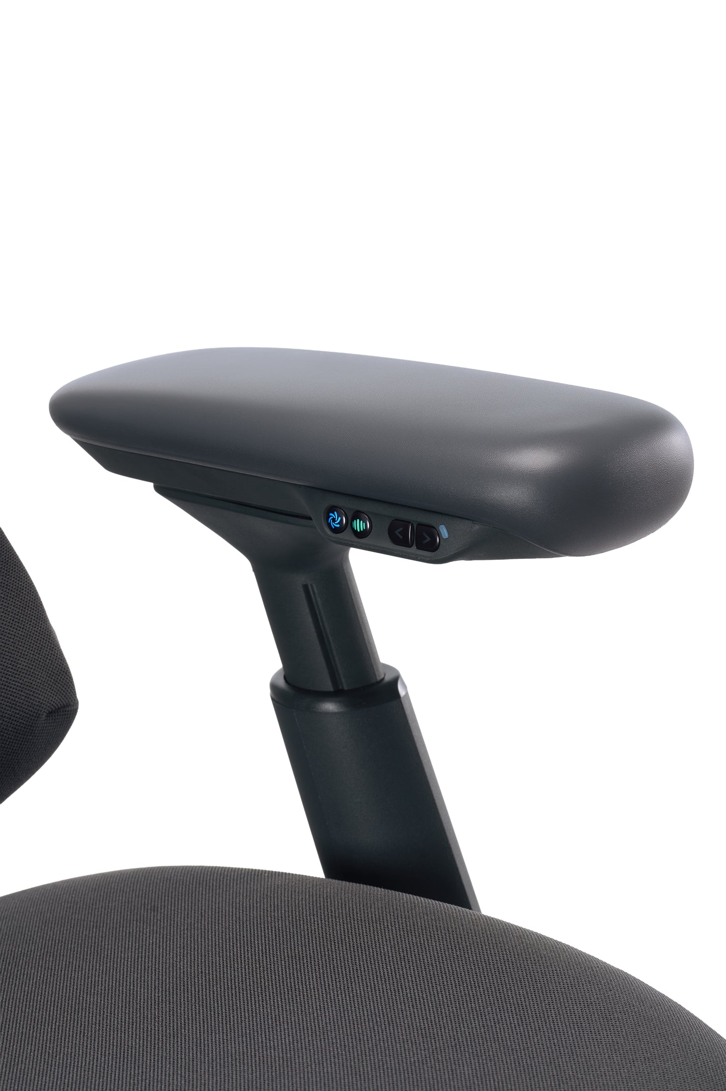 Scaun de birou ergonomic LiberNovo Omni GEN Dynamic negru – detaliu șezut și mecanism de reglaj