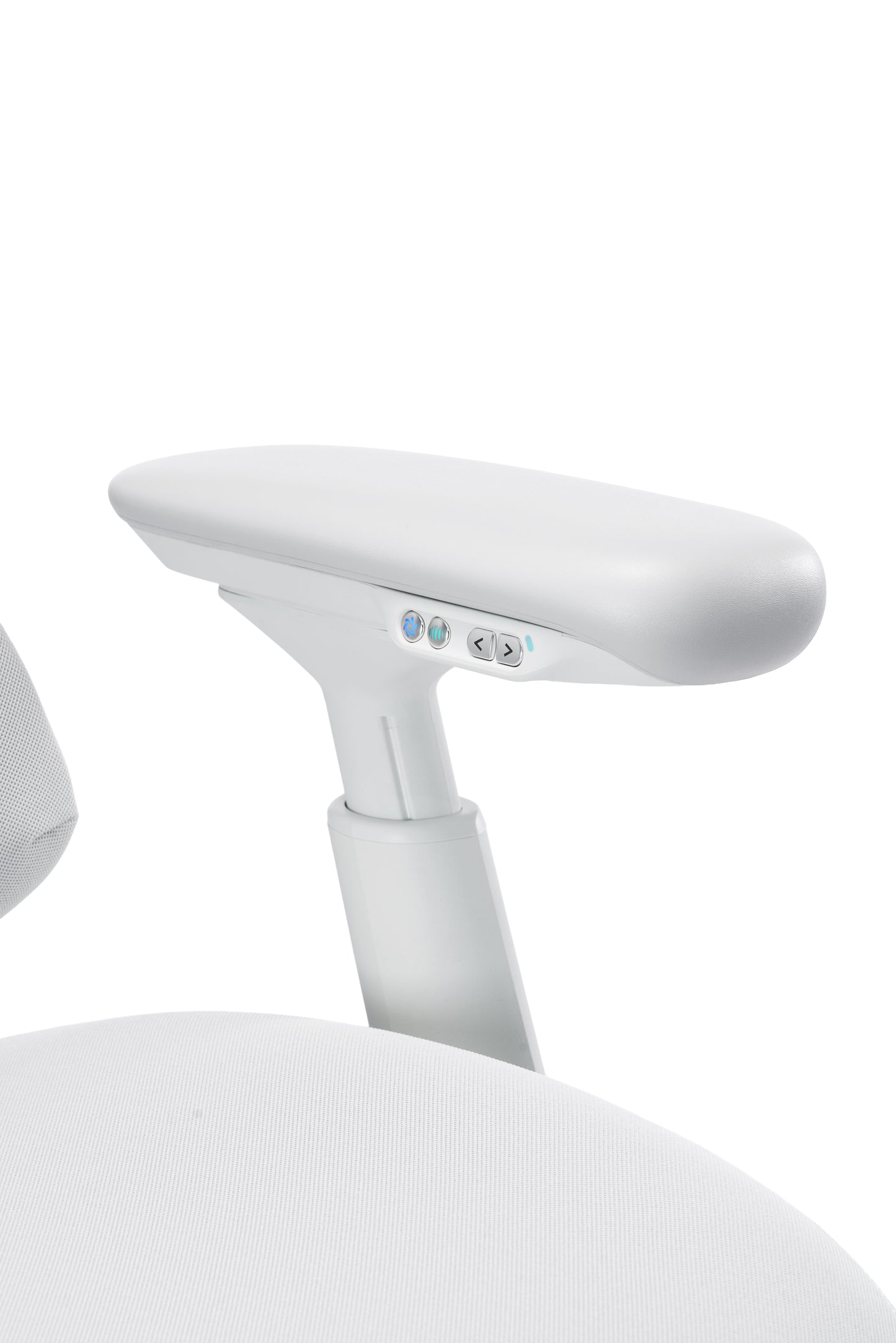 Scaun de birou ergonomic LiberNovo Omni GEN Dynamic alb – detaliu șezut și bază