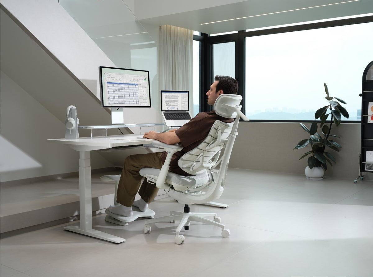 Scaun de birou ergonomic LiberNovo Omni PRO Dynamic alb – imagine produs