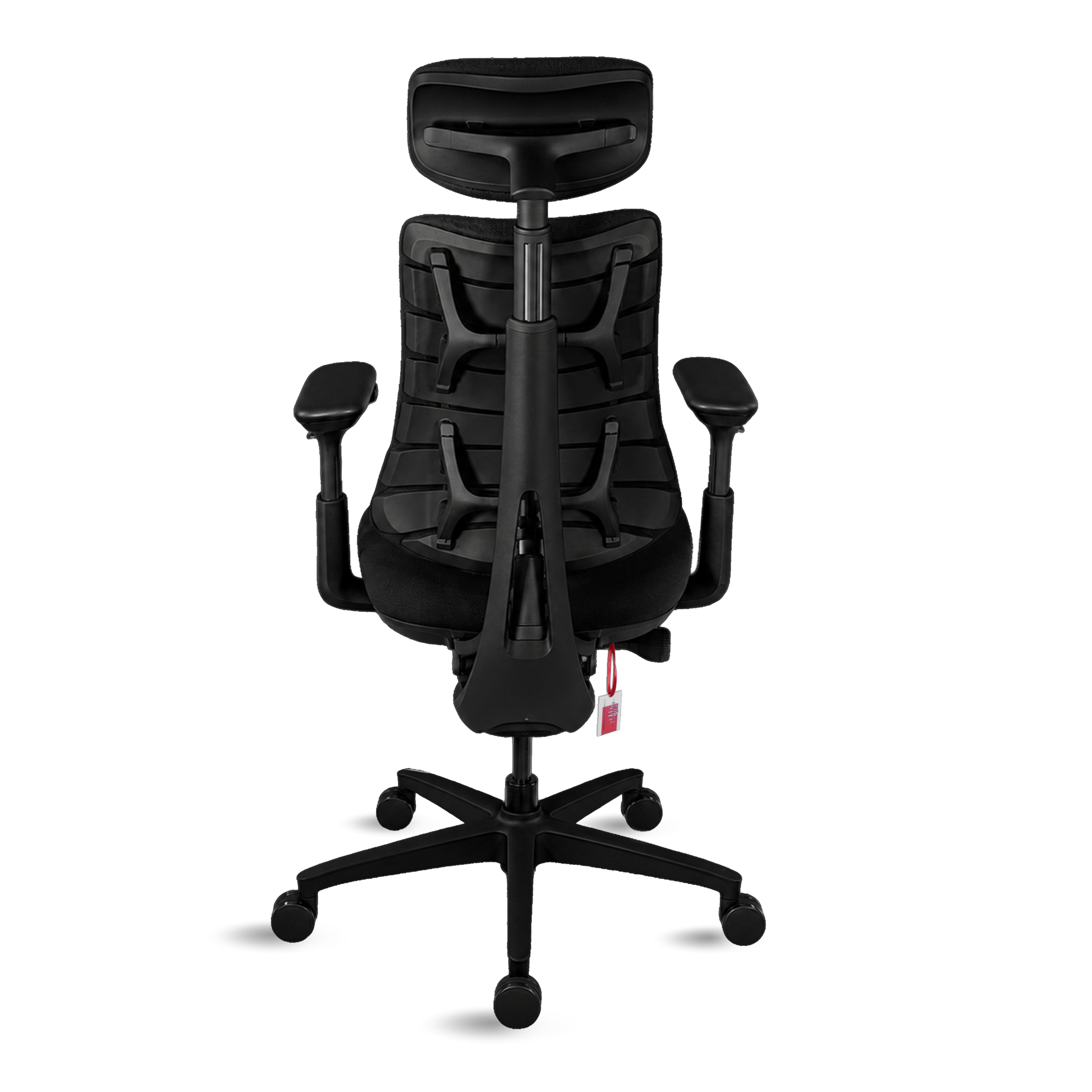 Scaun de birou ergonomic LiberNovo Omni negru nou – vedere din spate