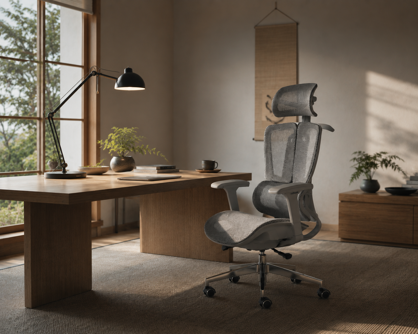 Scaun de birou ergonomic Vitaholm Master White