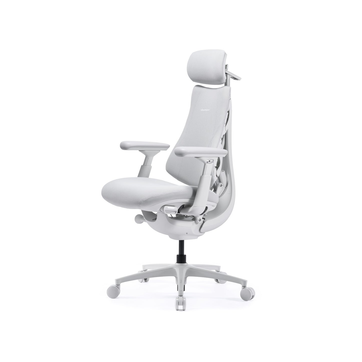 Scaun de birou ergonomic LiberNovo Omni PRO Dynamic alb – vedere din lateral-față