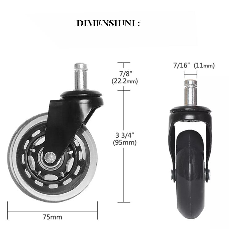 Set role din silicon, diametru de 7.5 cm